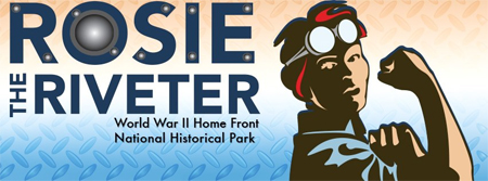 Poster for Rosie the Riveter World War II Home Front National Historic Park.